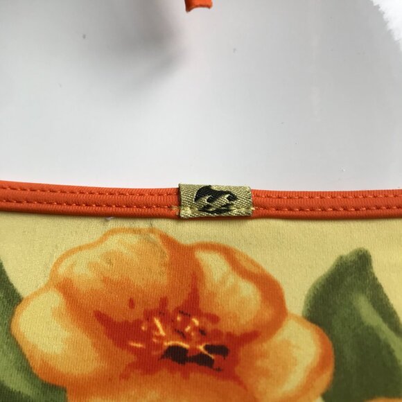 Billabong surf yellow & orange floral low rise surf bikini set - Picture 9 of 9